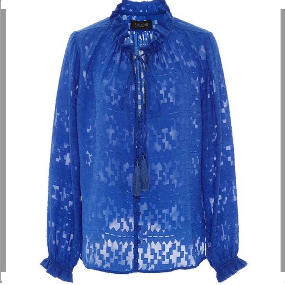 SALONI Ali Triangle Jacquard Top - Size 4